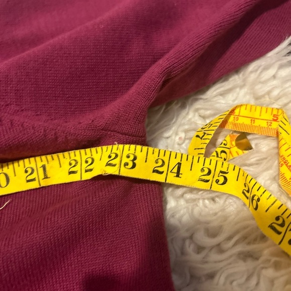 Clearance Rafella Women's fuchsia Turtleneck sweater fringe cotton bld 0162 XL - Picture 2 of 9